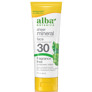 Sheer Mineral Face Fragrance Free Sunscreen SPF 30