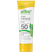Alba Botanica - Sheer Mineral Face Fragrance Free Sunscreen SPF 50