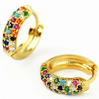 My Doris - Gemstone Huggie Hoop Earrings