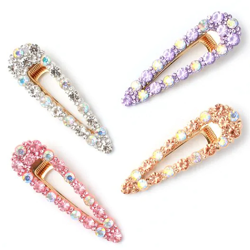 Coloured Gemstone Covered Hair Clip